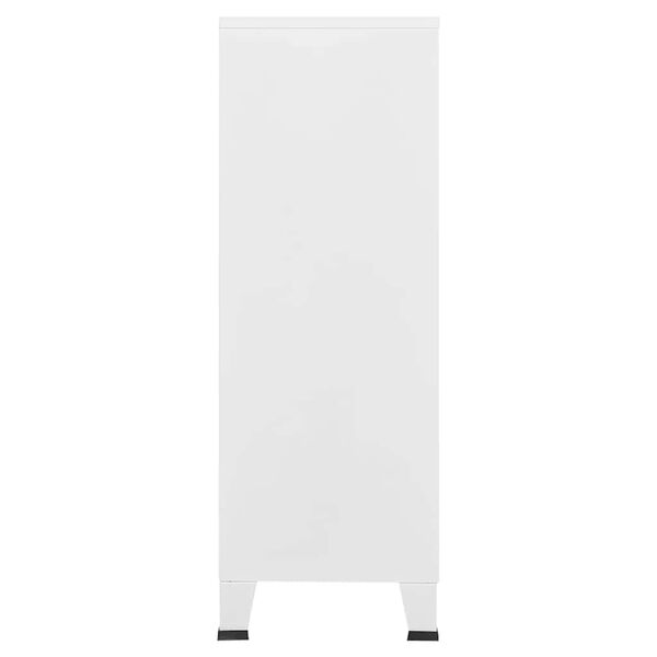 vidaXL Αρχειοθήκη Βιομηχανικού Στιλ Λευκή 75 x 40 x 115 εκ. Ατσάλινη