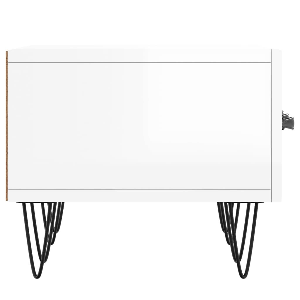 vidaXL Έπιπλο Τηλεόρασης Γυαλ. Λευκό 150x36x30 εκ. Επεξεργασμένο Ξύλο