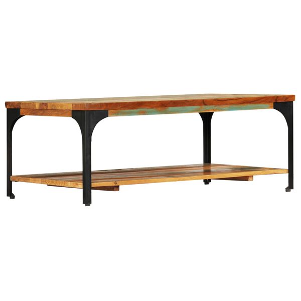 vidaXL Τραπεζάκι Σαλονιού με Ράφι 100 x 60 x 35 εκ. Ανακυκλωμένο Ξύλο