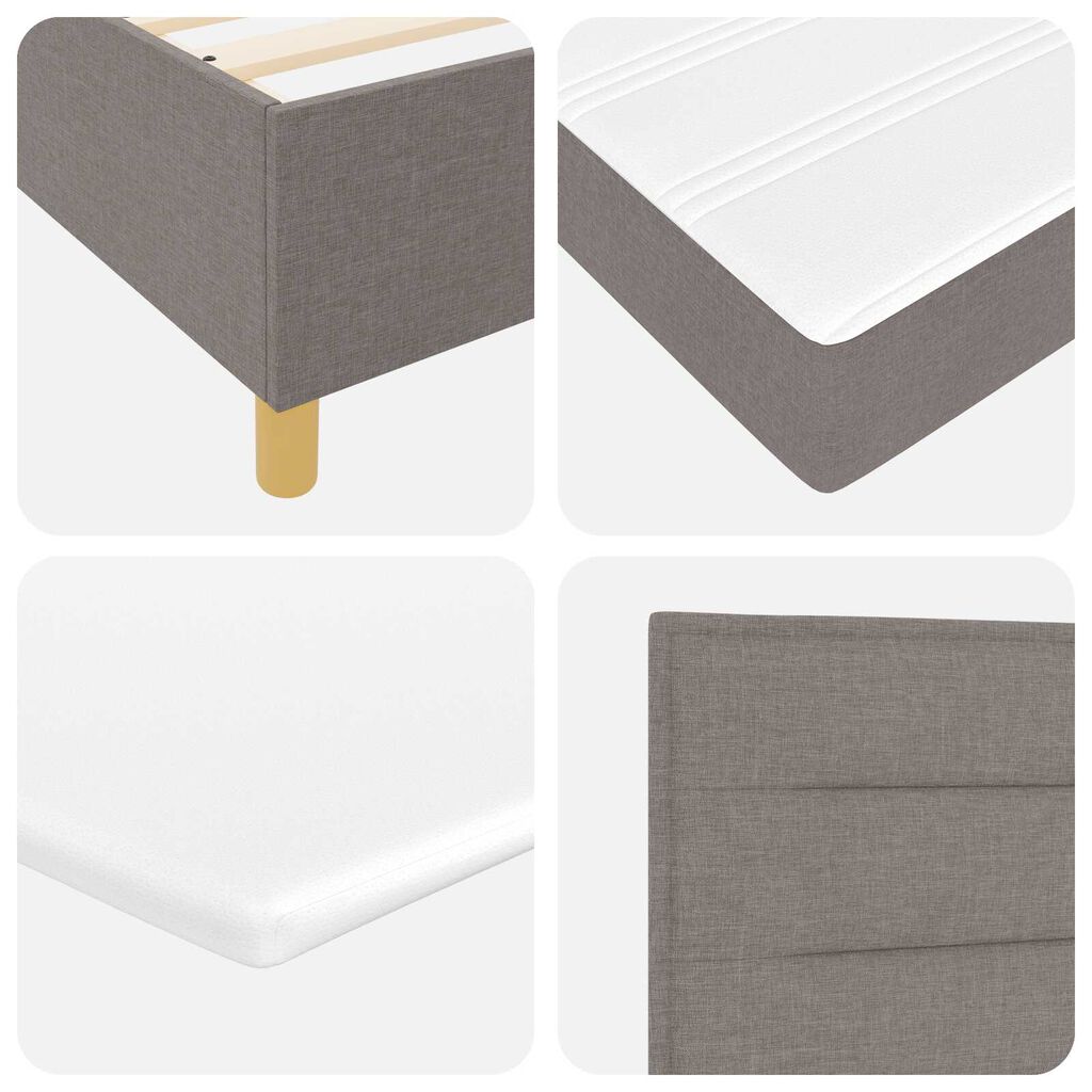 vidaXL Κρεβάτι Box Spring με Στρώμα Ταυπ 80x200 εκ Ύφασμα