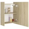 vidaXL Καθρέφτης Μπάνιου Sonoma Δρυς 62,5x20,5x64 εκ. από Επεξ. Ξύλο