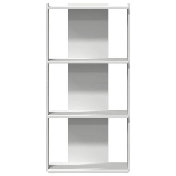vidaXL Βιβλιοθήκη 3 επιπέδων Λευκό 60x30x120 cm Ξύλινη κατασκευή