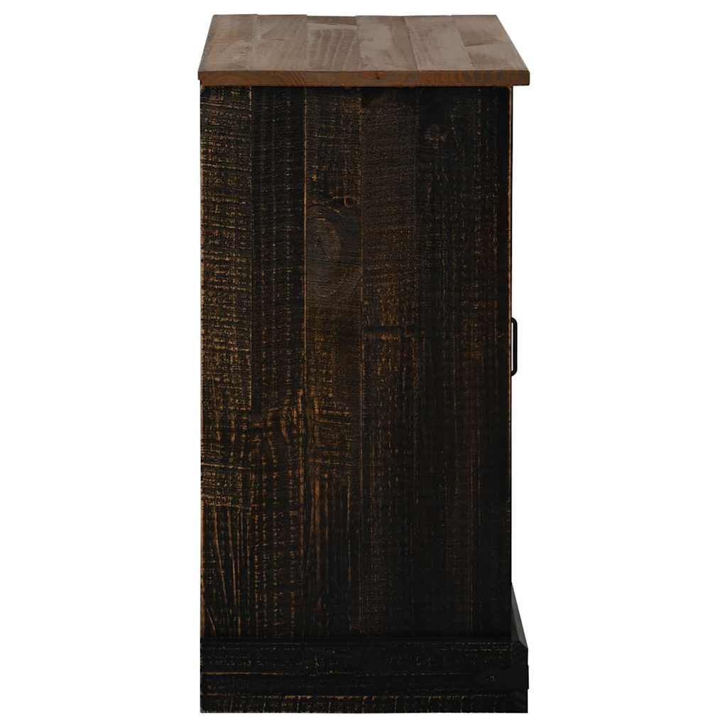 vidaXL Sideboard HALDEN με συρόμενη πόρτα Μαύρο 80x40x80 cm