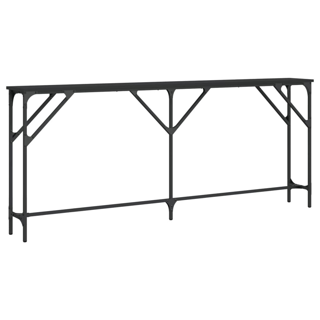 vidaXL Τραπέζι Κονσόλα Μαύρο 180 x 23 x 75 εκ. από Επεξεργασμένο Ξύλο