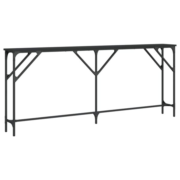 vidaXL Τραπέζι Κονσόλα Μαύρο 180 x 23 x 75 εκ. από Επεξεργασμένο Ξύλο