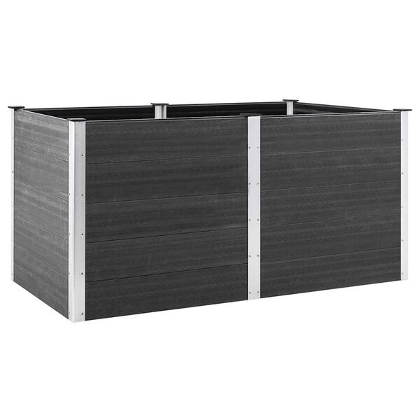 vidaXL Ζαρντινιέρα Υπερυψωμένη Γκρι 200 x 100 x 91 εκ. από WPC