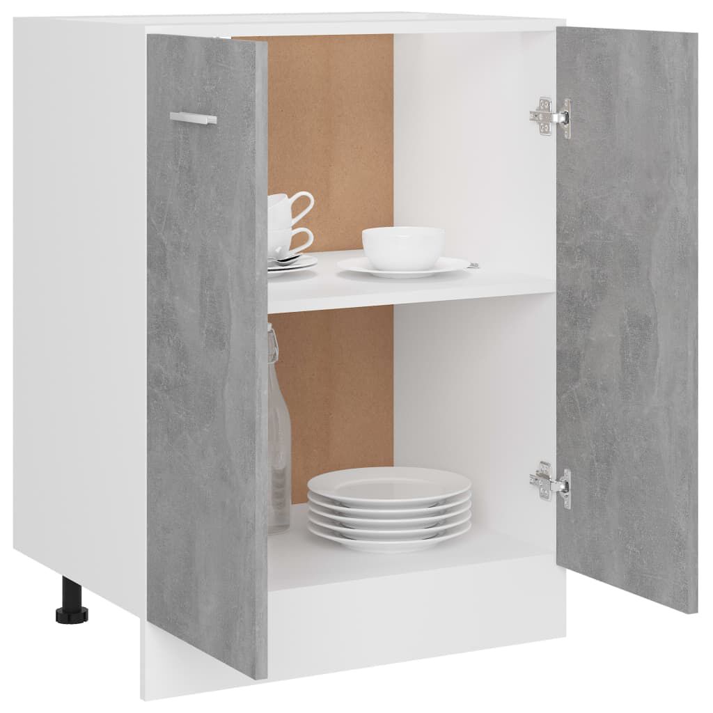 vidaXL Ντουλάπι Δαπέδου Lyon Γκρι Σκυροδέματος 60x46x81,5εκ.