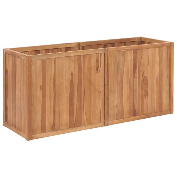 vidaXL Ζαρντινιέρα Υπερυψωμένη 150 x 50 x 70 εκ. από Μασίφ Ξύλο Teak