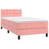 vidaXL &Kappa;&rho;&epsilon;&beta;ά&tau;&iota; Boxspring &mu;&epsilon; &Sigma;&tau;&rho;ώ&mu;&alpha; &Rho;&omicron;&zeta; 90x190 &epsilon;&kappa;. &Beta;&epsilon;&lambda;&omicron;ύ&delta;&iota;&nu;&omicron;