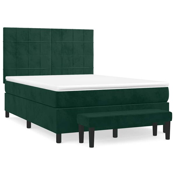 vidaXL &Kappa;&rho;&epsilon;&beta;ά&tau;&iota; Boxspring &mu;&epsilon; &Sigma;&tau;&rho;ώ&mu;&alpha; &Sigma;&kappa;&omicron;ύ&rho;&omicron; &Pi;&rho;ά&sigma;&iota;&nu;&omicron; 140x190&epsilon;&kappa;. &Beta;&epsilon;&lambda;&omicron;ύ&delta;&iota;&nu;&omicron;