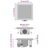 vidaXL Σιφόνι 2 σε 1 Επίπεδο/Ένθετο Πλακιδίου 18x18 εκ. Ανοξ. Ατσάλι