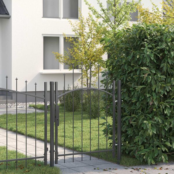 vidaXL Πύλη Κήπου με κλειδαριά Γκρι 150 x 100 cm 100 x 150 cm Ατσάλι