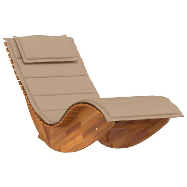 vidaXL Ξαπλώστρα 2 pcs Καφέ 60 x 154 x 74εκ Μασίφ ξύλο ακακίας