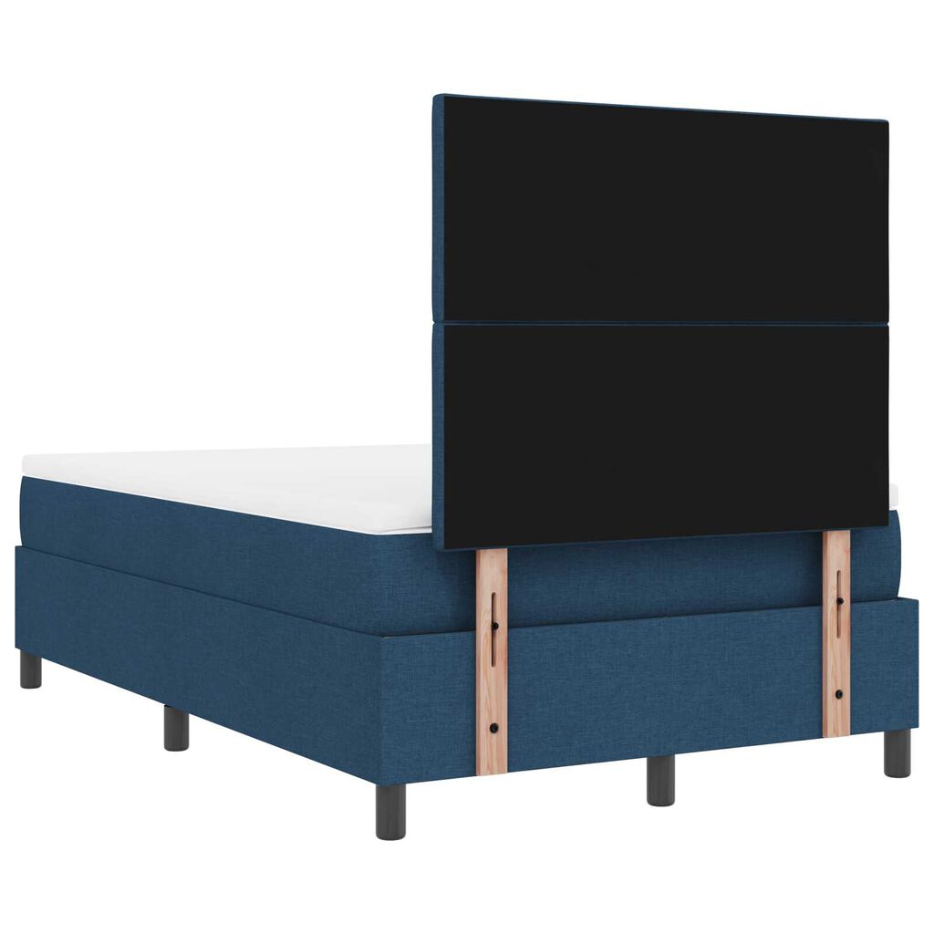vidaXL Κρεβάτι με ελατήρια με στρώμα Μπλε 120 x 190 cm ύφασμα