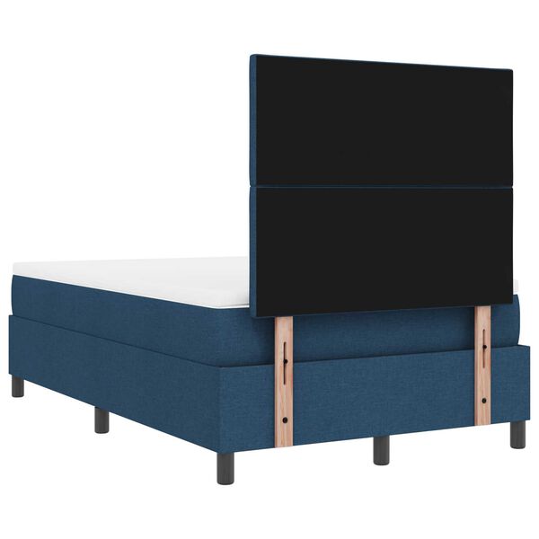 vidaXL Κρεβάτι με ελατήρια με στρώμα Μπλε 120 x 190 cm ύφασμα