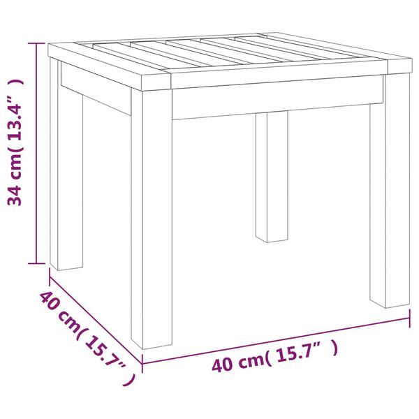 vidaXL Σκαμπό Κήπου 2 τεμ. 40x40x42 εκ Μασίφ Ξύλο Ακακίας με Μαξιλάρια