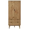 vidaXL Ντουλάπα OTTA 76,5 x 53 x 172 εκ. Μασίφ Ξύλο Πεύκου