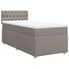 vidaXL Κρεβάτι Boxspring με Στρώμα Taupe 100 x 200 εκ. Υφασμάτινο
