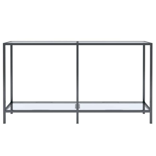 vidaXL Τραπέζι Κονσόλα Διαφανές 140 x 35 x 75,5 εκ. από Ψημένο Γυαλί