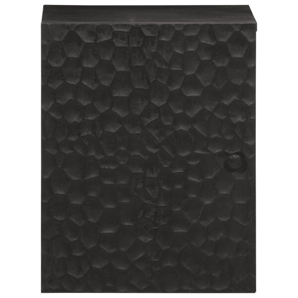 vidaXL Ντουλάπι Μπάνιου Επιτοίχιο Μαύρο 38x33x48 εκ. Μασίφ Ξύλο Μάνγκο
