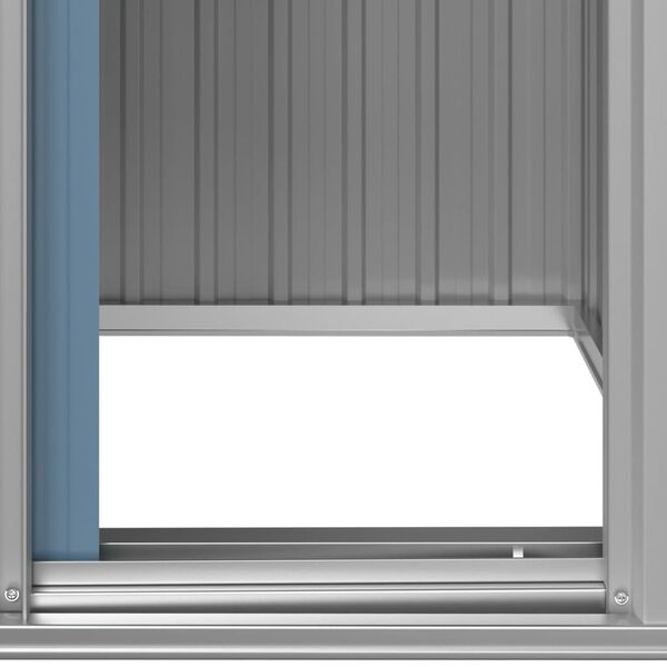 vidaXL Αποθήκη Κήπου Γκρι 126 x 97,5 x 177 εκ. από Γαλβανισμένο Ατσάλι