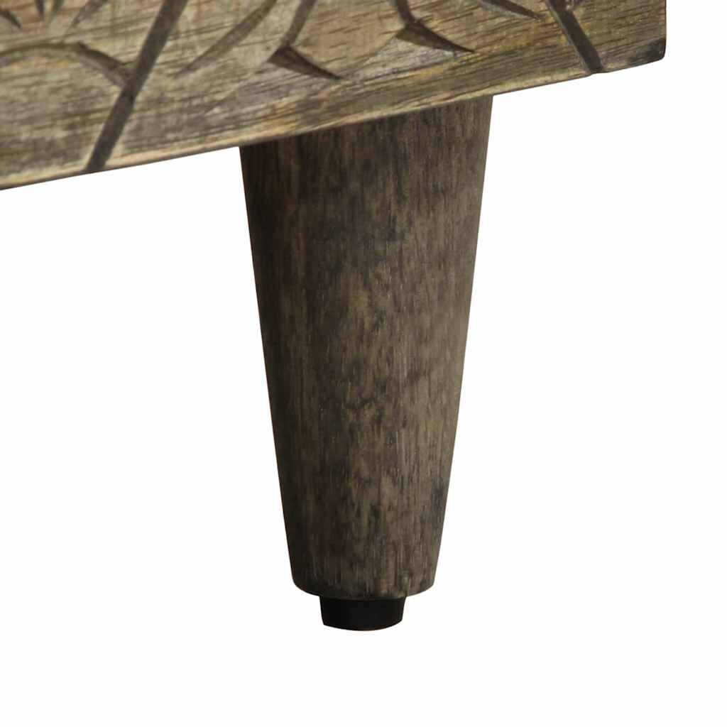 vidaXL Κομοδίνα 2 τεμάχια ανοιχτό γκρι 40x33x46 cm μασίφ ξύλο Mango