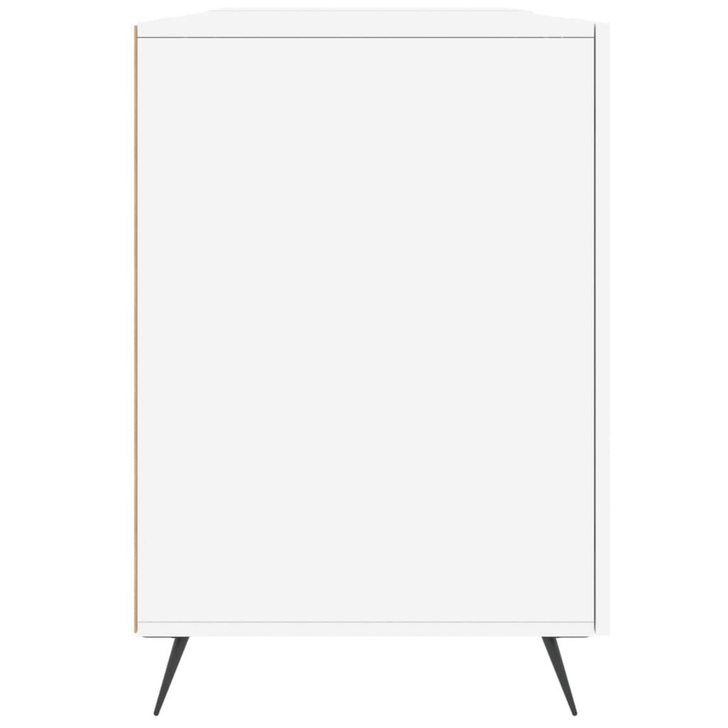 vidaXL Γραφείο Γυαλιστερό Λευκό 140x50x75 εκ. Επεξεργασμένο Ξύλο