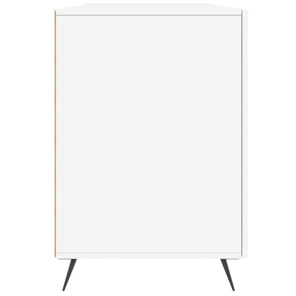 vidaXL Γραφείο Γυαλιστερό Λευκό 140x50x75 εκ. Επεξεργασμένο Ξύλο
