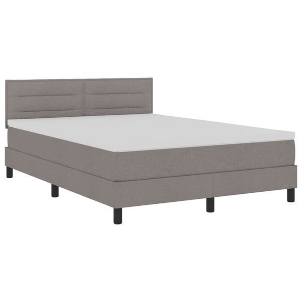 vidaXL &Kappa;&rho;&epsilon;&beta;ά&tau;&iota; &mu;&epsilon; &epsilon;&lambda;&alpha;&tau;ή&rho;&iota;&alpha; &mu;&epsilon; &kappa;&epsilon;&phi;&alpha;&lambda;ά&rho;&iota; Taupe 160 x 200 cm ύ&phi;&alpha;&sigma;&mu;&alpha;