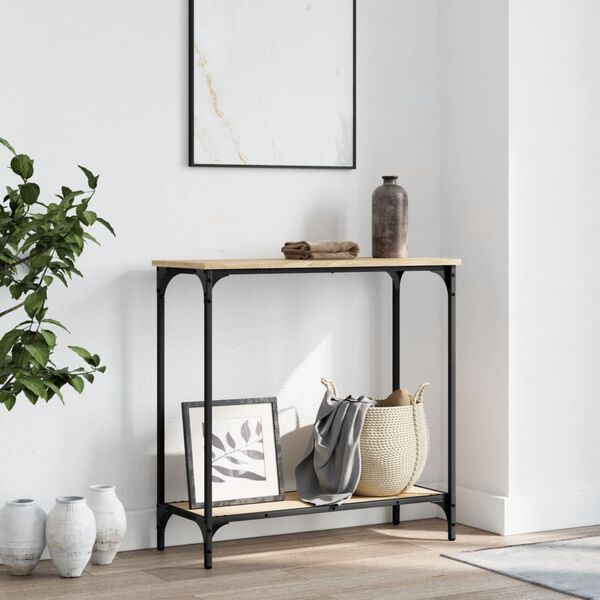 vidaXL Κονσόλα Τραπεζιού Sonoma Δρυς 75 x 30,5 x 75 εκ. από Τεχνητό Ξύλο