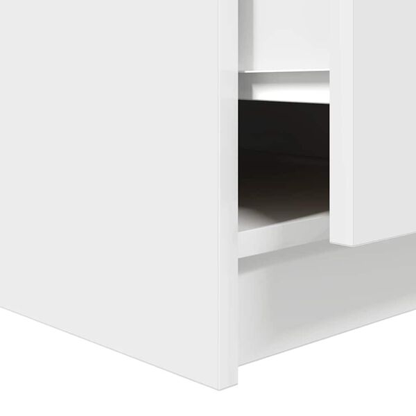 vidaXL Τραπεζάκι σαλονιού με συρτάρια Λευκό 70,5x70x40 εκ.