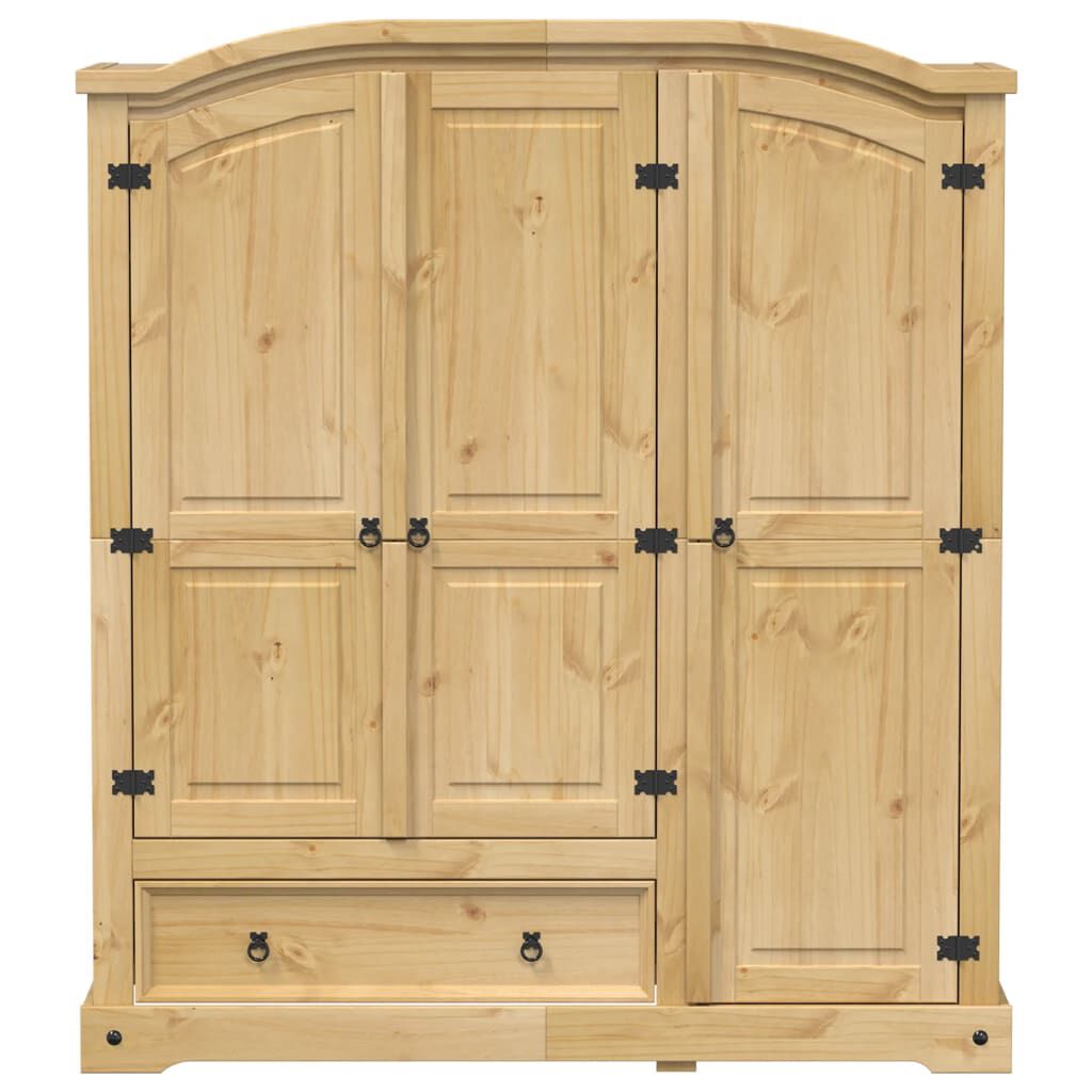 vidaXL Ντουλάπα Corona 151,5 x 52 x 170 εκ. από Μασίφ Ξύλο Πεύκου
