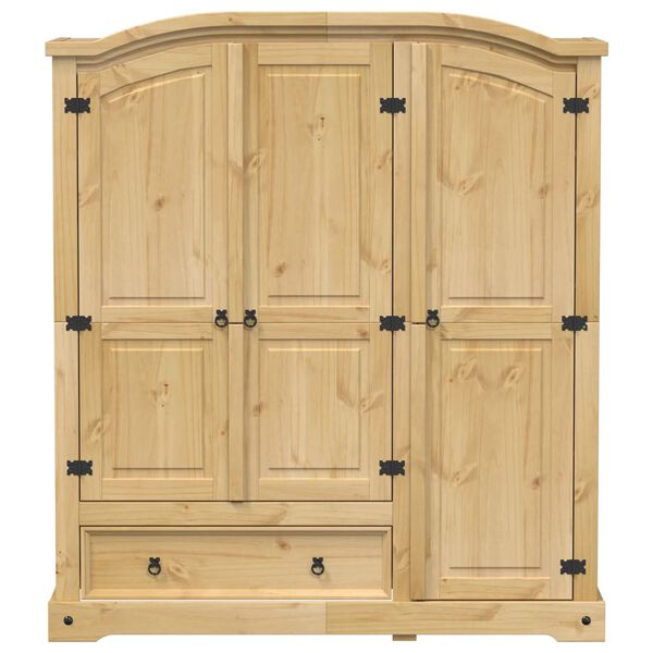 vidaXL Ντουλάπα Corona 151,5 x 52 x 170 εκ. από Μασίφ Ξύλο Πεύκου