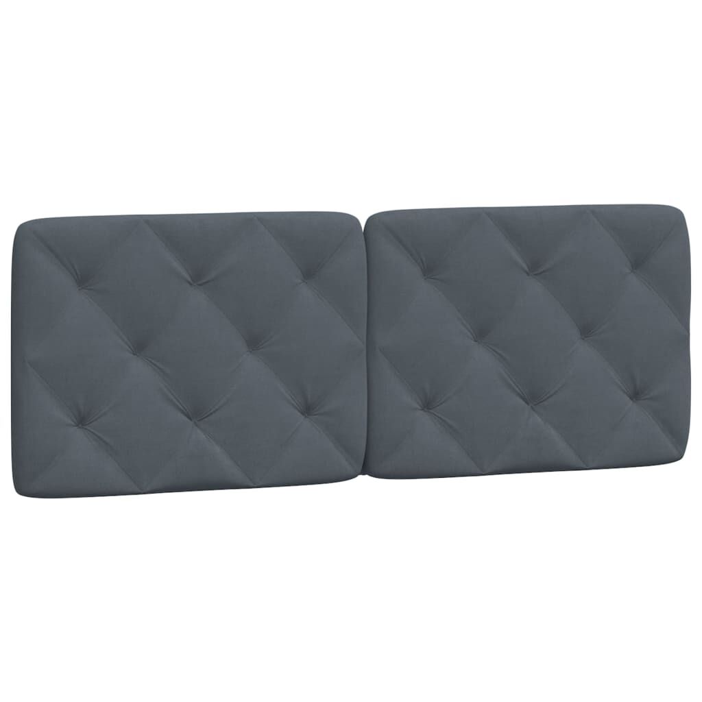 vidaXL Κρεβάτι με Στρώμα Σκούρο Γκρι 120x200 εκ. Βελούδινο
