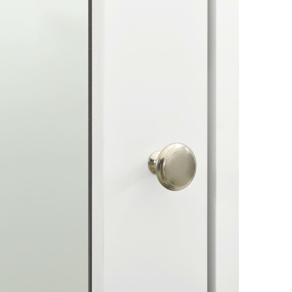 vidaXL Καθρέφτης Μπάνιου με Ντουλάπι Λευκό 66 x 17 x 63 εκ. από MDF