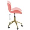 335034 vidaXL Swivel Dining Chairs 2 pcs Pink Velvet