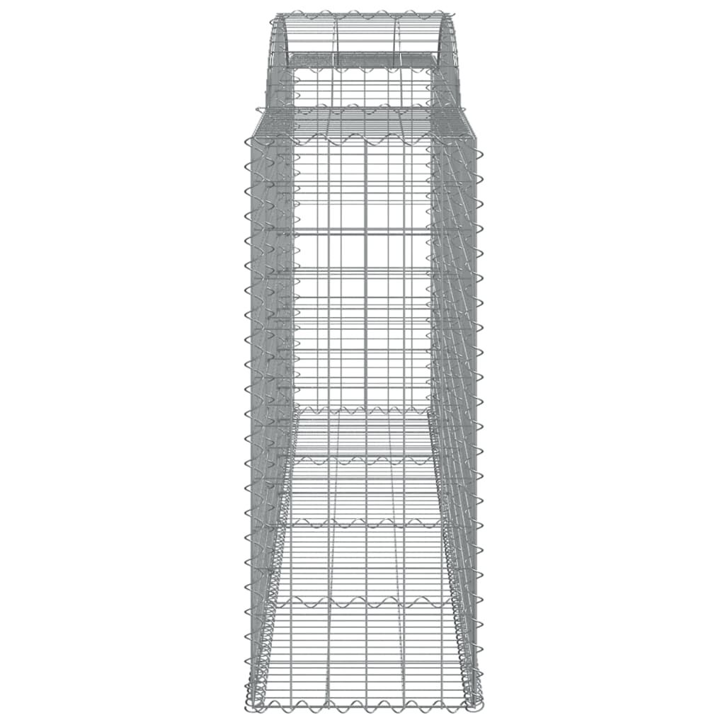 vidaXL Συρματοκιβώτια Τοξωτά 3 τεμ. 300x50x120/140 εκ. Γαλβαν. Ατσάλι