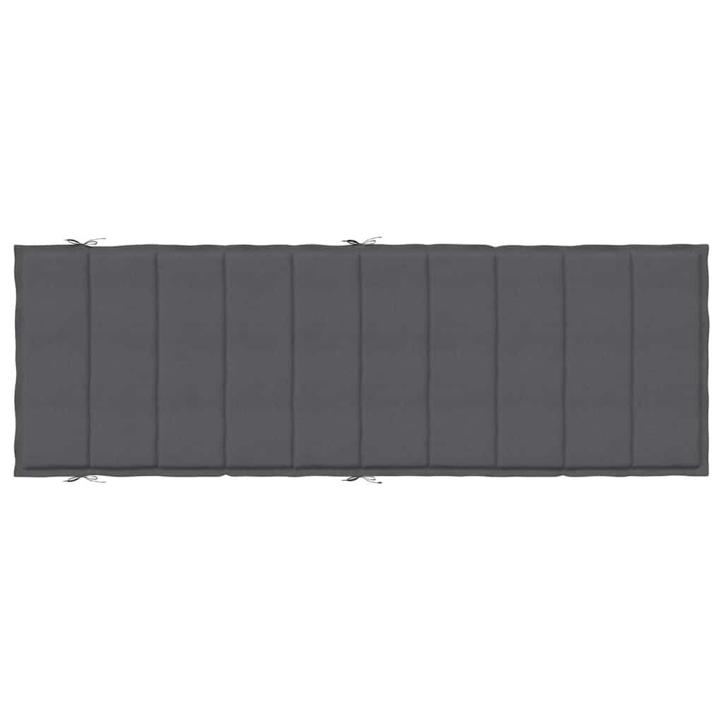 vidaXL Μαξιλάρι Ξαπλώστρας Ανθρακί 186x58x4 εκ. Ύφασμα
