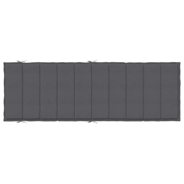 vidaXL Μαξιλάρι Ξαπλώστρας Ανθρακί 186x58x4 εκ. Ύφασμα