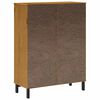 vidaXL Συρταριέρα FLAM 92x40x122,5εκ Μασίφ Ξύλο Πεύκο με Γυάλινη Πόρτα