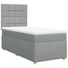 vidaXL Κρεβάτι Boxspring με Στρώμα Ανοιχτό Γκρι 80x200 εκ. Υφασμάτινο