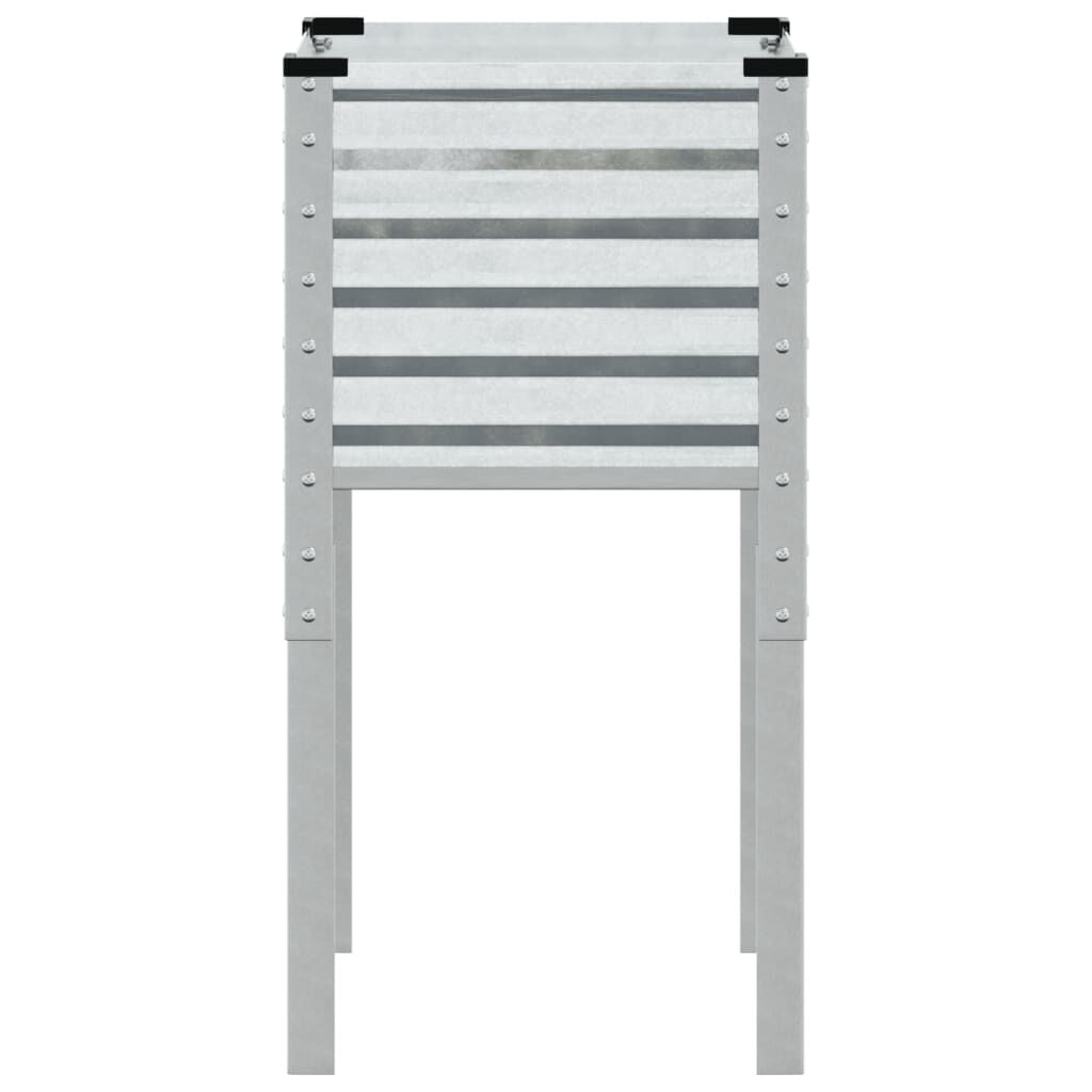 vidaXL Ζαρντινιέρα Κήπου 45x45x88 εκ. από Γαλβανισμένο Χάλυβα