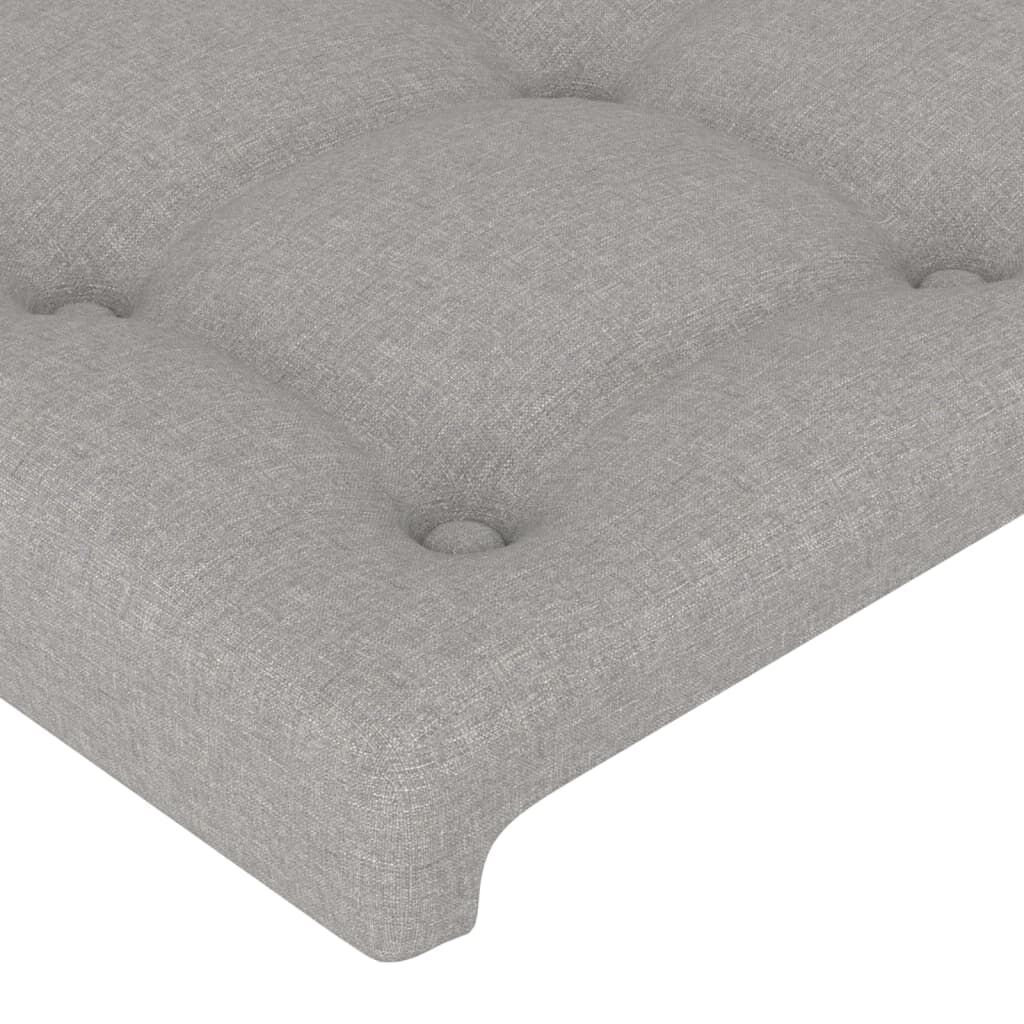 vidaXL Κεφαλάρια Κρεβατιού 2 τεμ. Αν. Γκρι 90x5x78/88 εκ. Υφασμάτινο