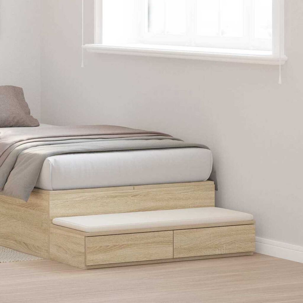 vidaXL Συρτάρια κρεβατιού με συρτάρι Sonoma Δρυς 90 x 36.5 x 16.5 εκ