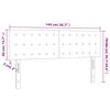 vidaXL Κεφαλάρια Κρεβατιού 2 τεμ. Κρεμ 72x5x78/88 εκ. Υφασμάτινα