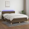 vidaXL &Kappa;&rho;&epsilon;&beta;ά&tau;&iota; Boxspring &mu;&epsilon; &Sigma;&tau;&rho;ώ&mu;&alpha; & LED &Sigma;&kappa;.&Kappa;&alpha;&phi;έ 140x200 &epsilon;&kappa; &Upsilon;&phi;&alpha;&sigma;&mu;ά&tau;&iota;&nu;&omicron;