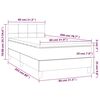 vidaXL &Kappa;&rho;&epsilon;&beta;ά&tau;&iota; Boxspring &mu;&epsilon; &Sigma;&tau;&rho;ώ&mu;&alpha; & LED &Kappa;&rho;&epsilon;&mu; 80x200 &epsilon;&kappa;. &Upsilon;&phi;&alpha;&sigma;&mu;ά&tau;&iota;&nu;&omicron;