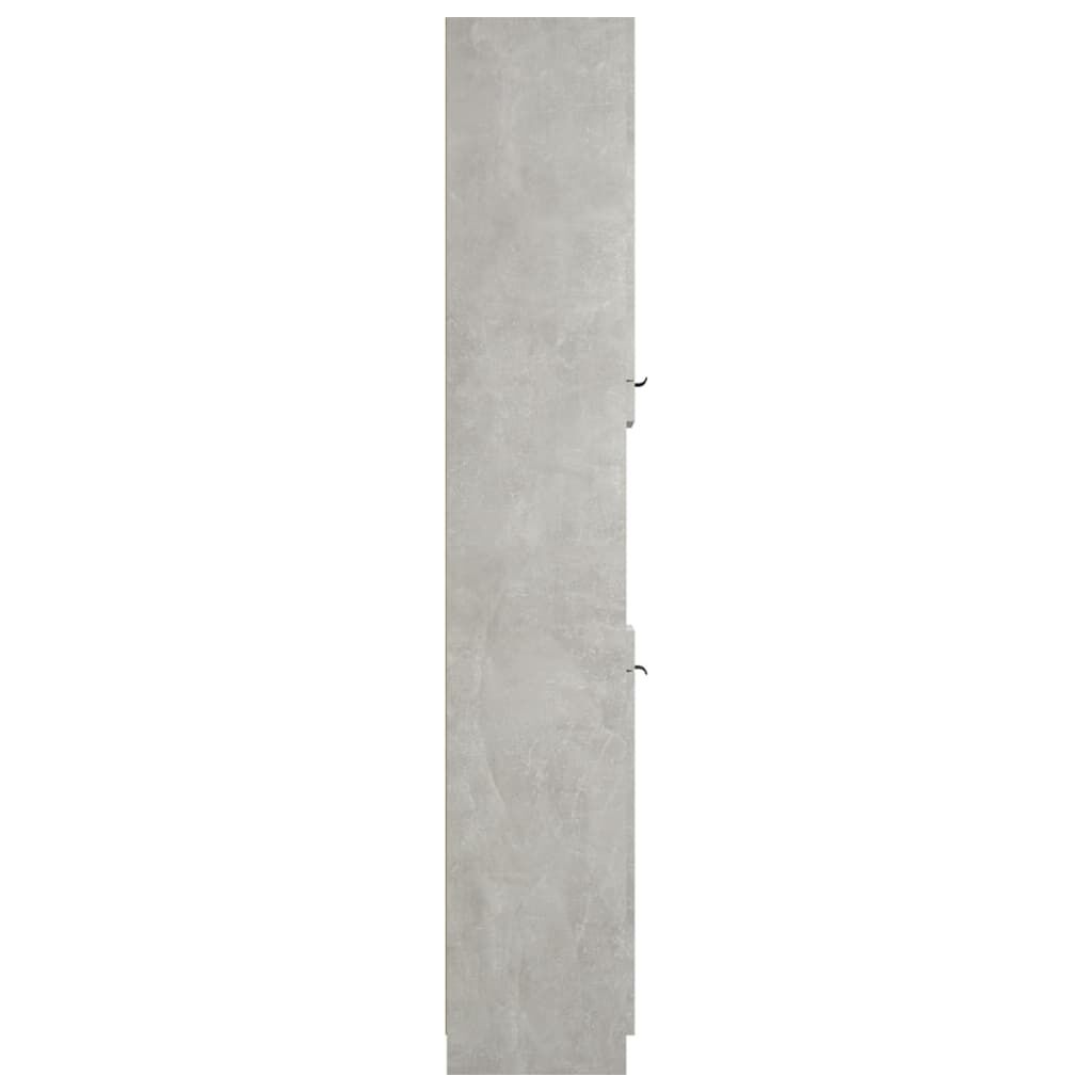vidaXL Ντουλάπι Μπάνιου Γκρι Σκυροδέματος 32x34x188,5 εκ. Επεξ. Ξύλο