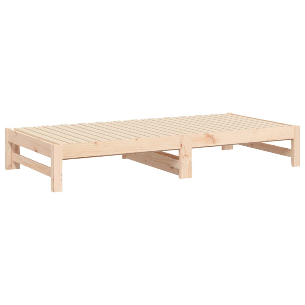 vidaXL Καναπές Κρεβάτι Συρόμενος 2x(90x190) εκ. Μασίφ Ξύλο Πεύκου