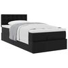 vidaXL Οθωμανικό κρεβάτι με στρώμα Μαύρο 80x200cm Faux Leather